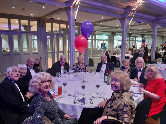 Peter and Muriel with colleagues rom Hythe Rotary at the Gala Dinner on the last night